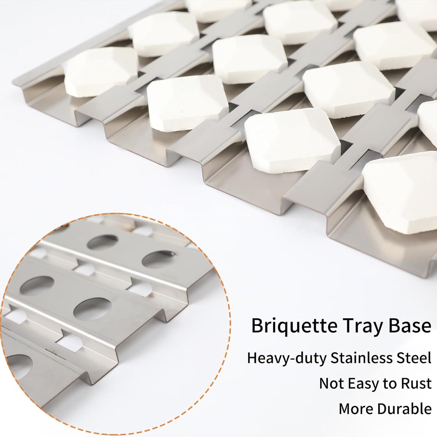 Briquette Tray for Alfresco ALX2 ALX2-30 ALX2-42 ALX2-56 Grill Replacement Parts for Alfresco LX2 ALXE ALXE-30 ALXE-42 ALXE-56 Heat Plate Flame Tamer with 24 Ceramic Briquettes