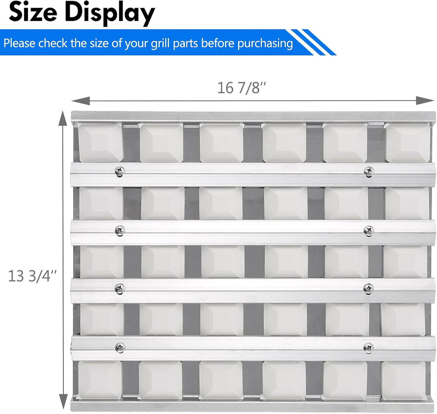 510-1024 Briquette Tray Replacement Parts for Alfresco Artisan AAEP36 ARTP36 AAEP26 Built-in Gas Grill Briquettes Replacement Stainless Steel Heat Plate Heat Trays with 30pcs Ceramic Briquettes