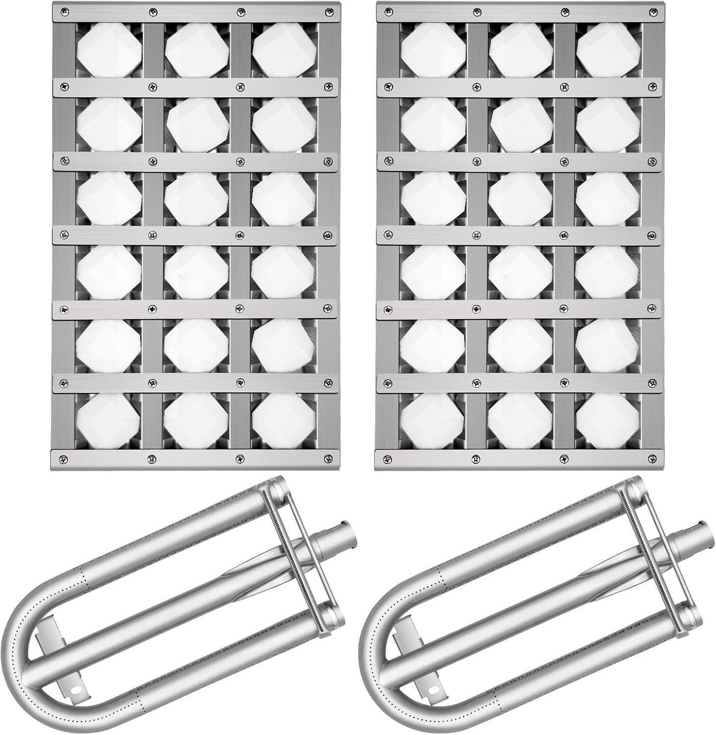 80743 Briquette Tray with 12561 Stainless Steel Burner forSedona L400PS, L400PSR, L500PS, L500PSR, L600PS, L600PSR, L700PS, L700PS，2 PCS Set