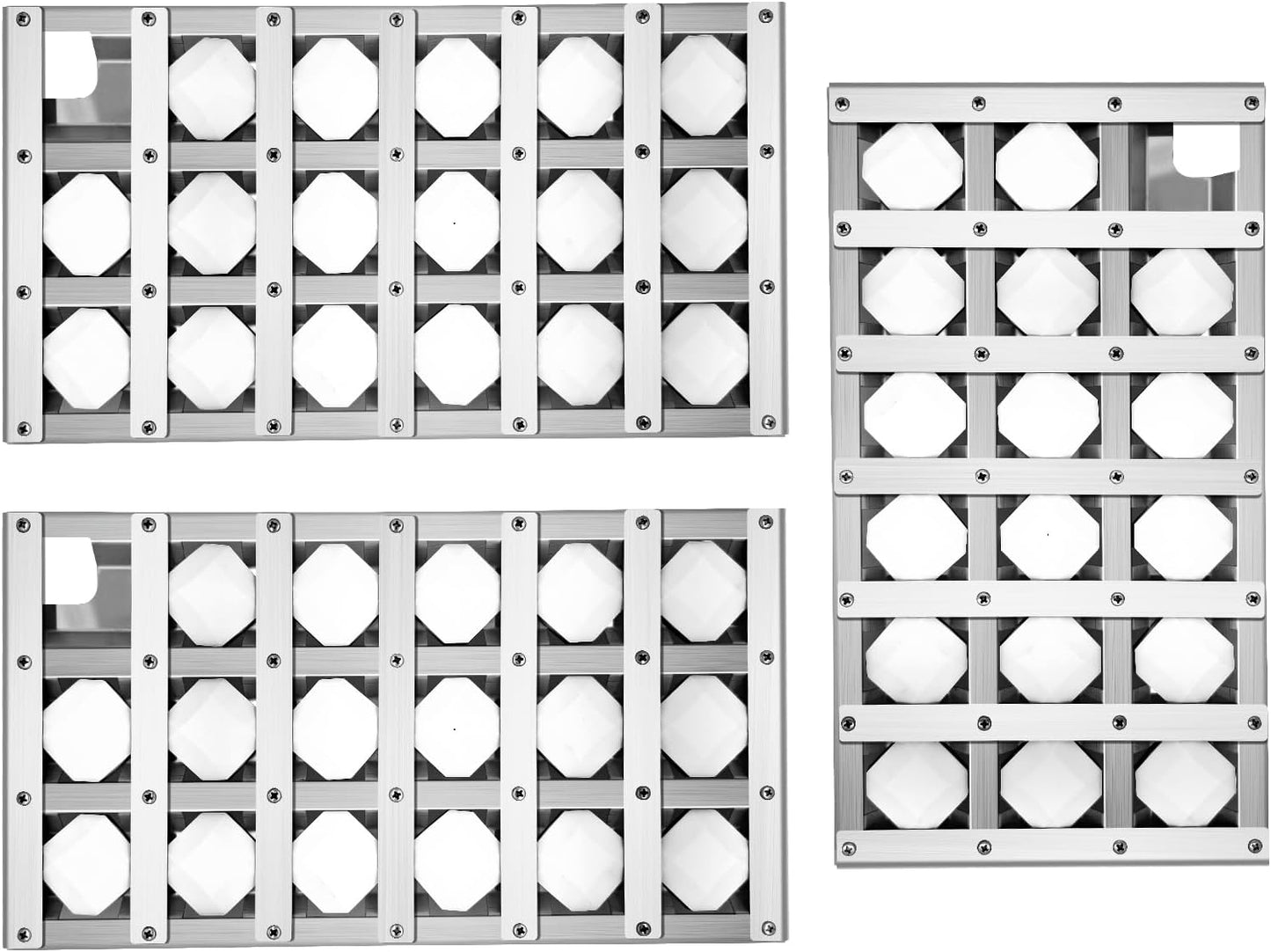 80543 90189 Briquette Tray Assembly for Lynx Grill Replacement Parts,3 Pack Heat Plates Tent Shield for Lynx L36, L42, L54 Grill Parts with Ceramic Rods